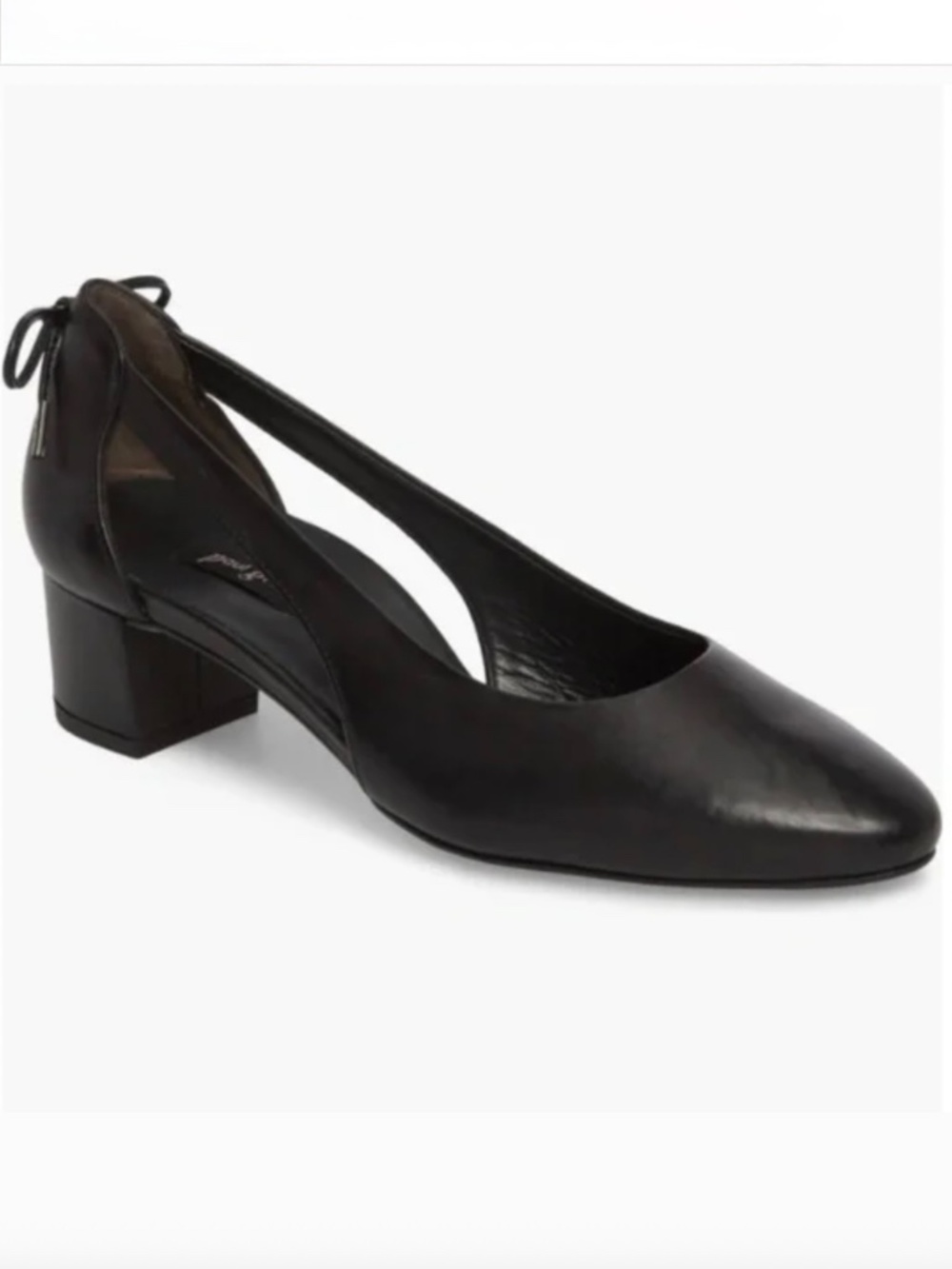 Paul Green Paulina Black Nappa Leather Heel 6.5/9 Pump Comfort Shoe